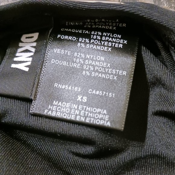 NWT  DKNY Two Piece Black Ruffled Neck Tankini, Swimsuit, Bathing Suit  … - Picture 8 of 15